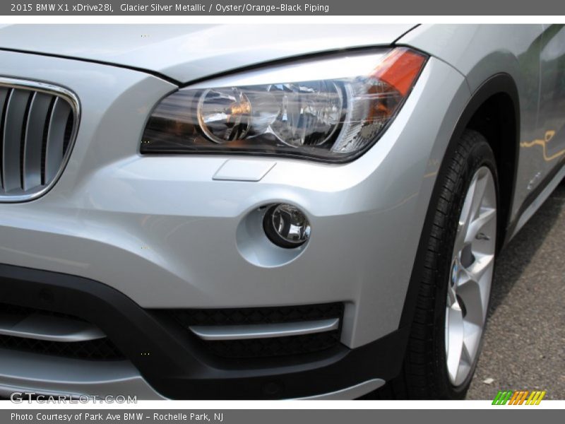 Glacier Silver Metallic / Oyster/Orange-Black Piping 2015 BMW X1 xDrive28i