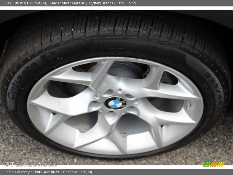 Glacier Silver Metallic / Oyster/Orange-Black Piping 2015 BMW X1 xDrive28i