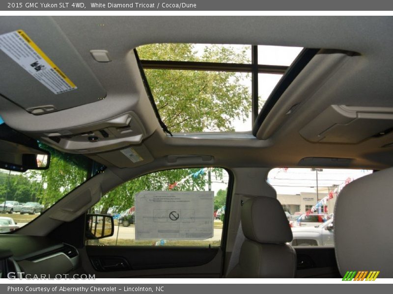 White Diamond Tricoat / Cocoa/Dune 2015 GMC Yukon SLT 4WD