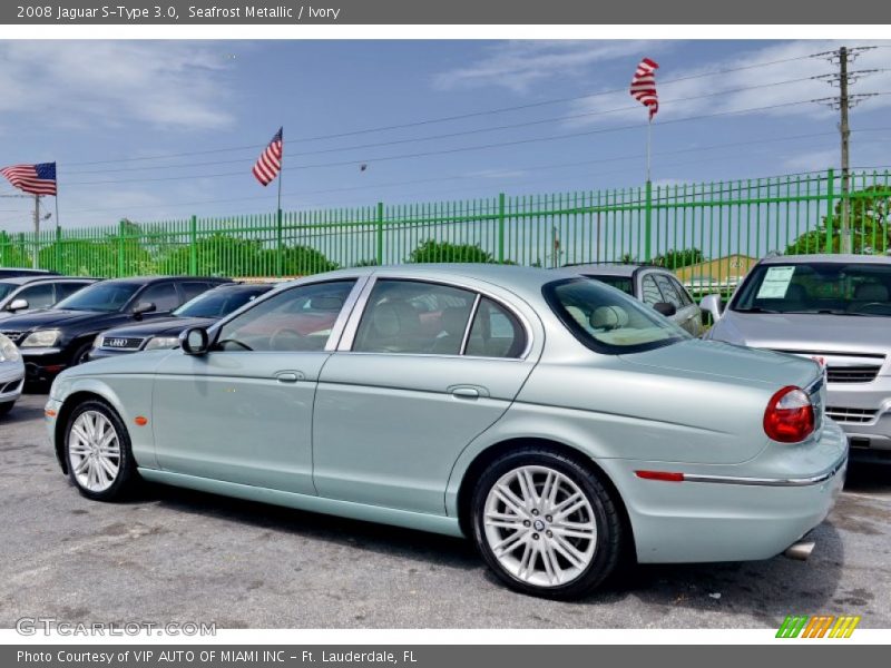 Seafrost Metallic / Ivory 2008 Jaguar S-Type 3.0
