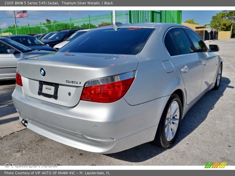 Titanium Silver Metallic / Black 2005 BMW 5 Series 545i Sedan