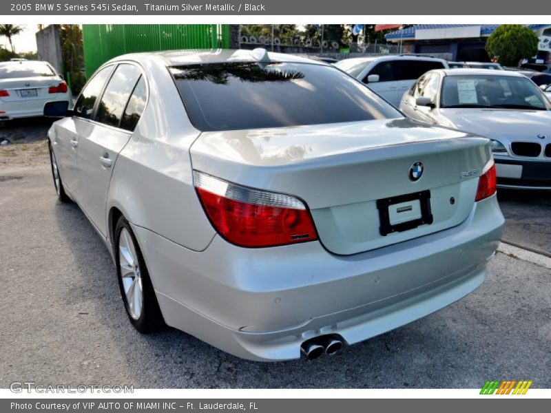 Titanium Silver Metallic / Black 2005 BMW 5 Series 545i Sedan