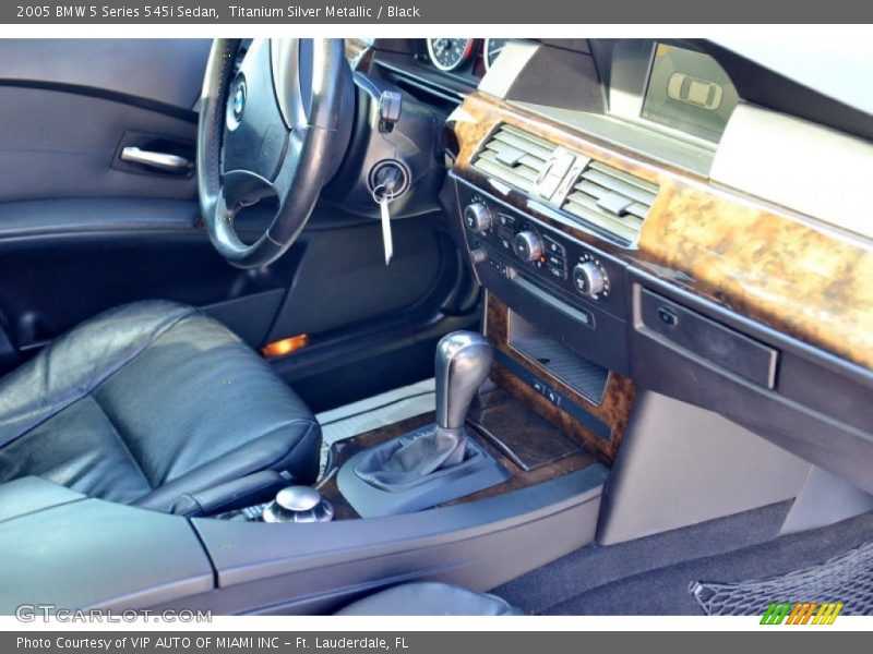 Titanium Silver Metallic / Black 2005 BMW 5 Series 545i Sedan