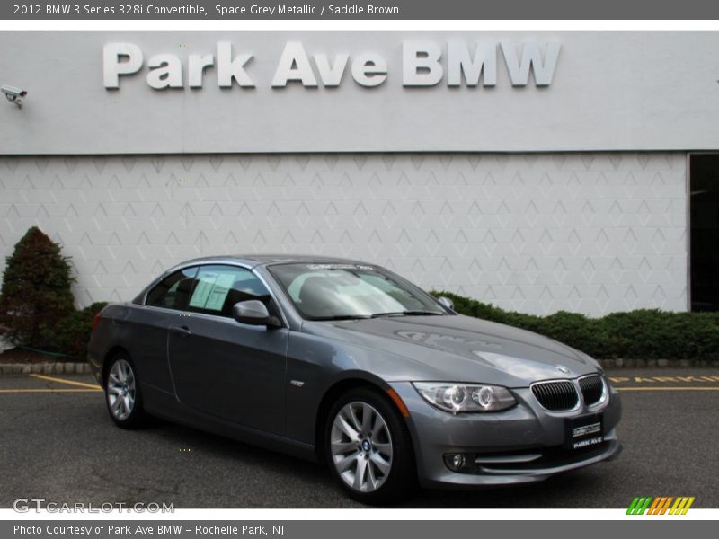 Space Grey Metallic / Saddle Brown 2012 BMW 3 Series 328i Convertible