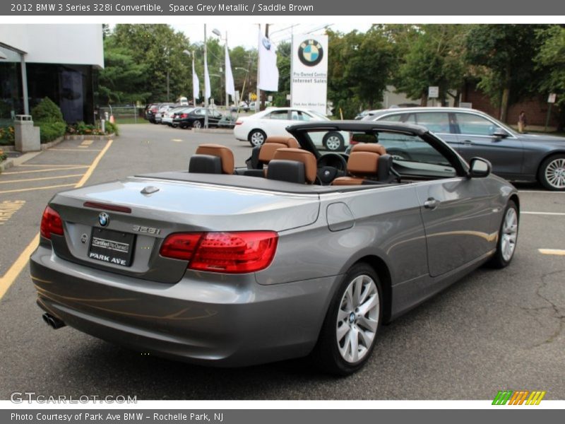 Space Grey Metallic / Saddle Brown 2012 BMW 3 Series 328i Convertible