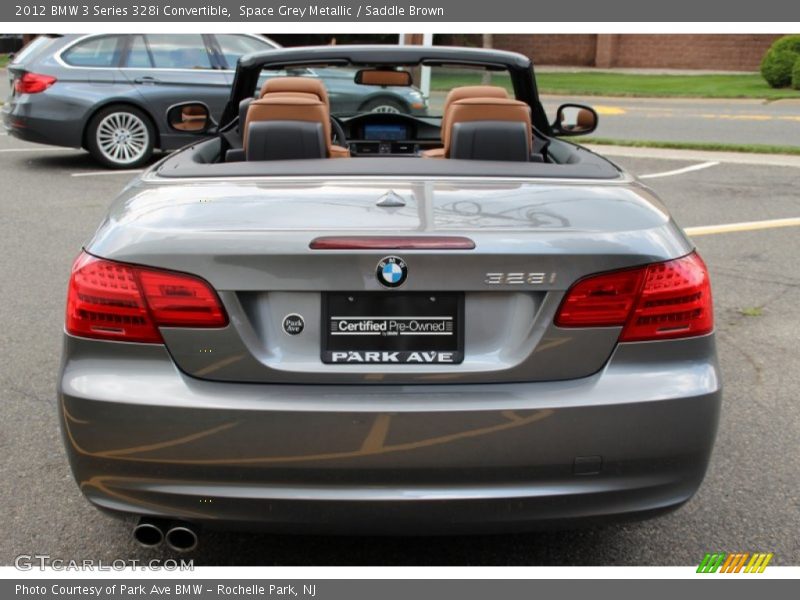 Space Grey Metallic / Saddle Brown 2012 BMW 3 Series 328i Convertible