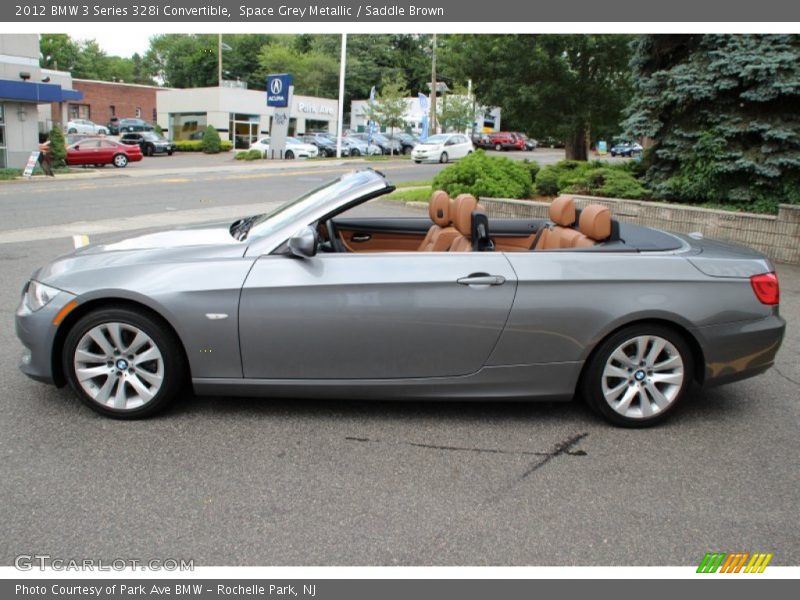 Space Grey Metallic / Saddle Brown 2012 BMW 3 Series 328i Convertible