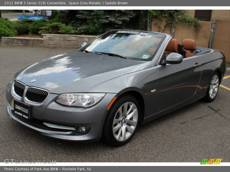 Space Grey Metallic / Saddle Brown 2012 BMW 3 Series 328i Convertible