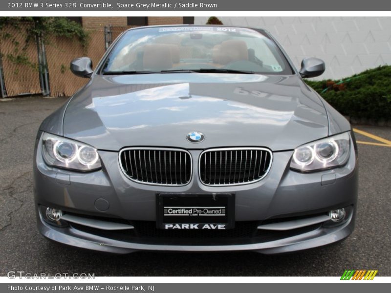 Space Grey Metallic / Saddle Brown 2012 BMW 3 Series 328i Convertible