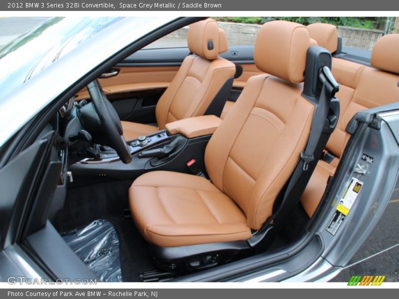 Space Grey Metallic / Saddle Brown 2012 BMW 3 Series 328i Convertible