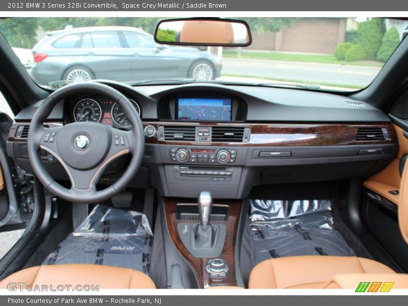 Space Grey Metallic / Saddle Brown 2012 BMW 3 Series 328i Convertible