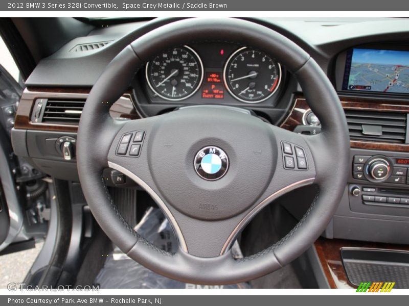 Space Grey Metallic / Saddle Brown 2012 BMW 3 Series 328i Convertible