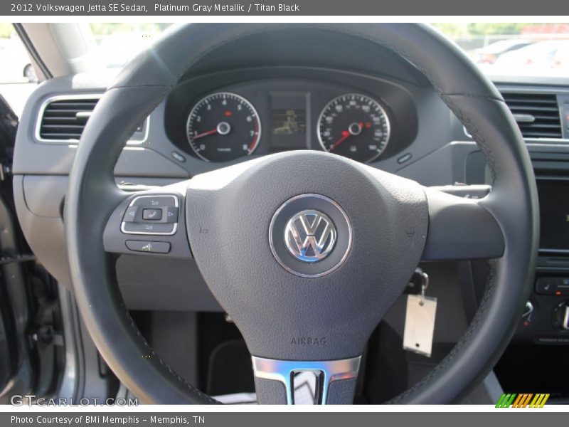 Platinum Gray Metallic / Titan Black 2012 Volkswagen Jetta SE Sedan