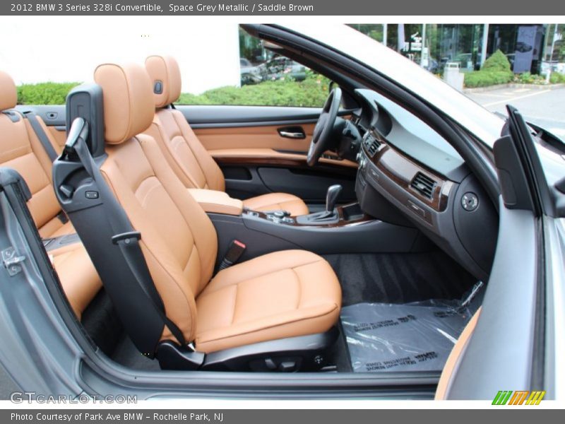 Space Grey Metallic / Saddle Brown 2012 BMW 3 Series 328i Convertible