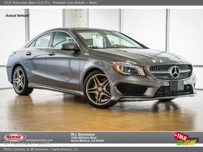 Mountain Grey Metallic / Black 2015 Mercedes-Benz CLA 250