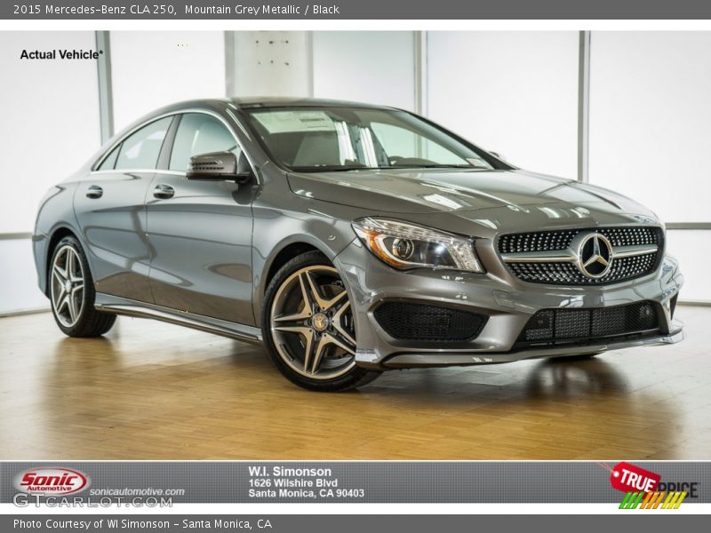 Mountain Grey Metallic / Black 2015 Mercedes-Benz CLA 250