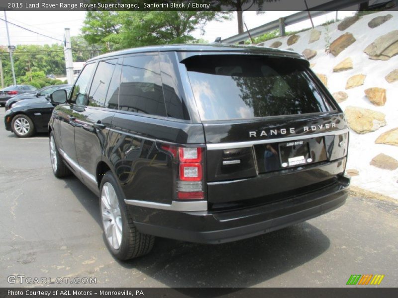 Santorini Black / Ebony 2015 Land Rover Range Rover Supercharged