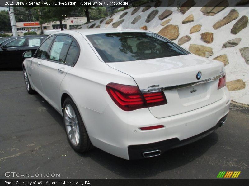 Alpine White / Light Saddle 2015 BMW 7 Series 740Li xDrive Sedan