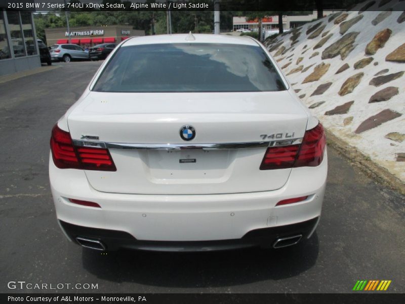 Alpine White / Light Saddle 2015 BMW 7 Series 740Li xDrive Sedan