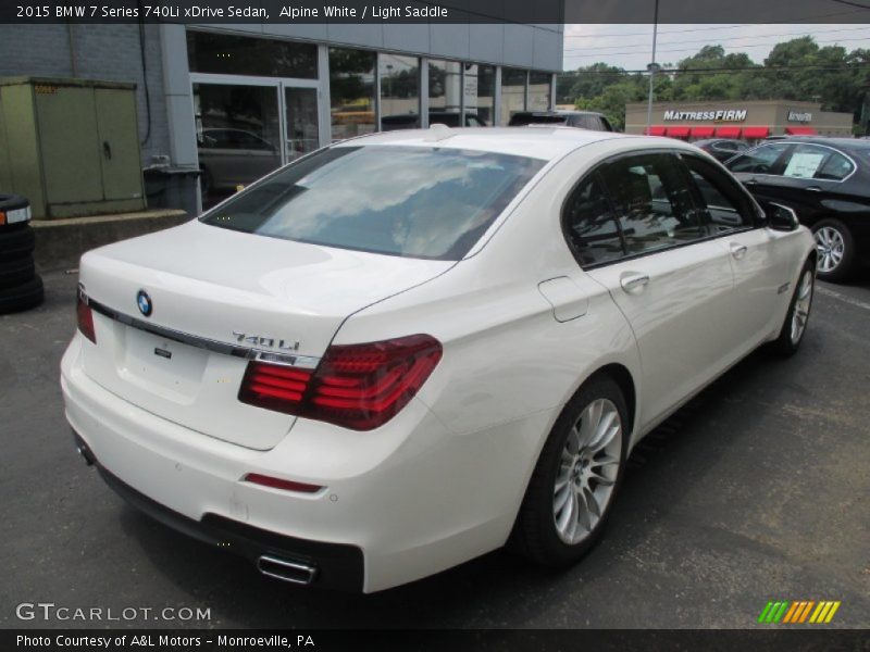 Alpine White / Light Saddle 2015 BMW 7 Series 740Li xDrive Sedan