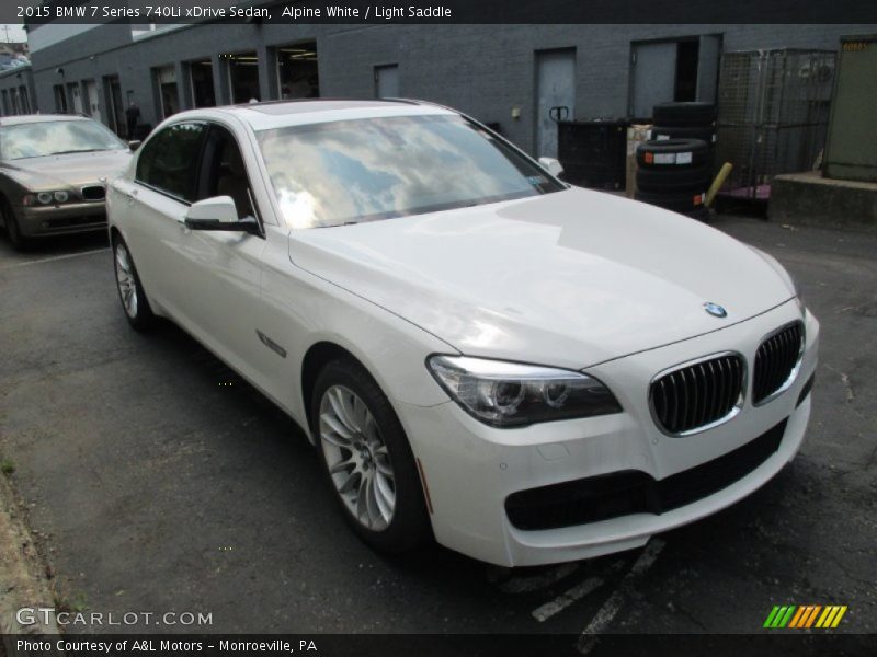 Alpine White / Light Saddle 2015 BMW 7 Series 740Li xDrive Sedan
