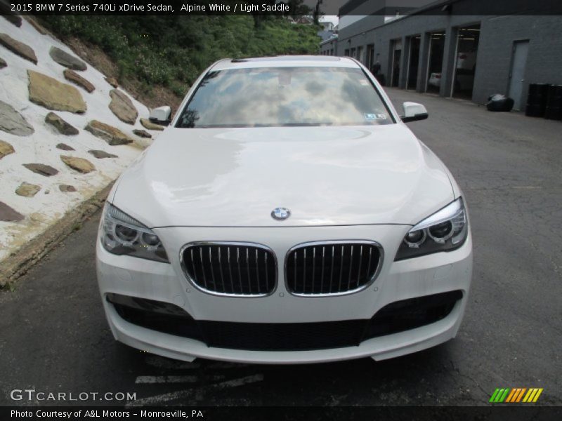 Alpine White / Light Saddle 2015 BMW 7 Series 740Li xDrive Sedan