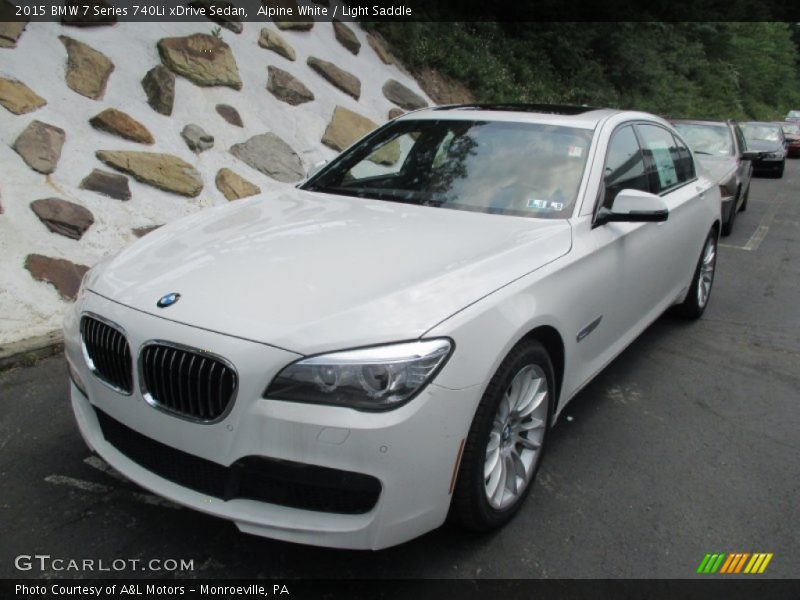 Alpine White / Light Saddle 2015 BMW 7 Series 740Li xDrive Sedan
