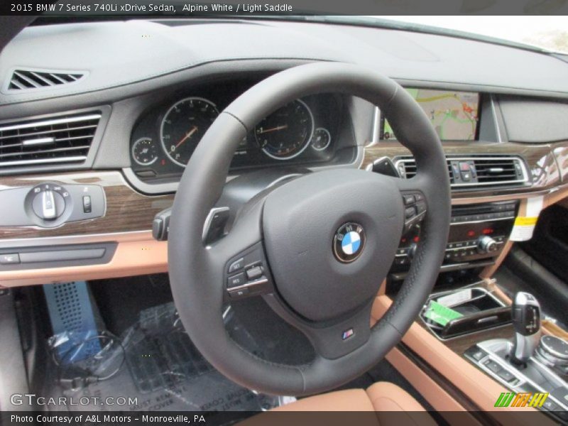 Alpine White / Light Saddle 2015 BMW 7 Series 740Li xDrive Sedan