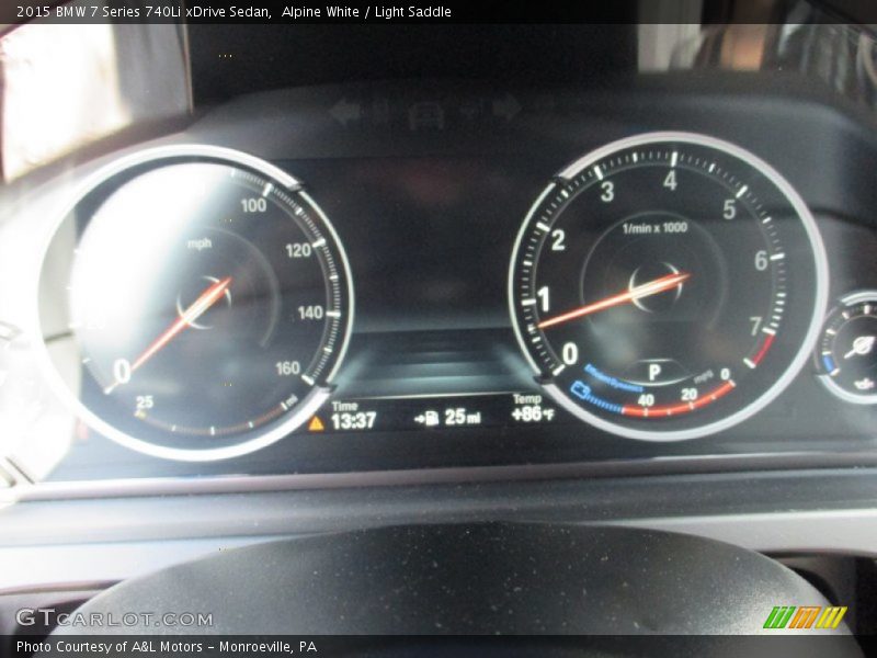 Alpine White / Light Saddle 2015 BMW 7 Series 740Li xDrive Sedan