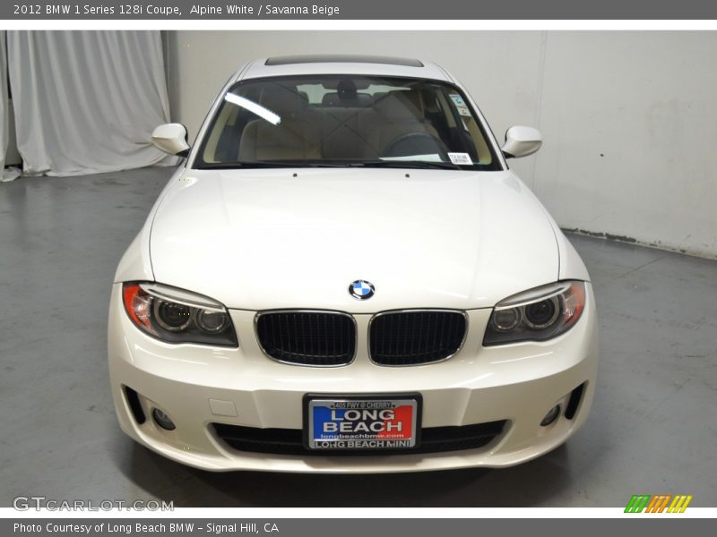 Alpine White / Savanna Beige 2012 BMW 1 Series 128i Coupe