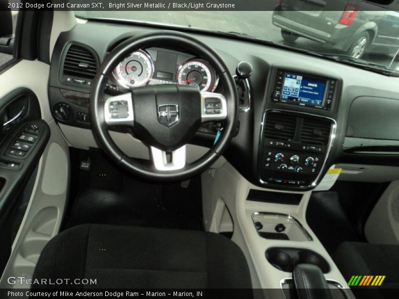 Bright Silver Metallic / Black/Light Graystone 2012 Dodge Grand Caravan SXT