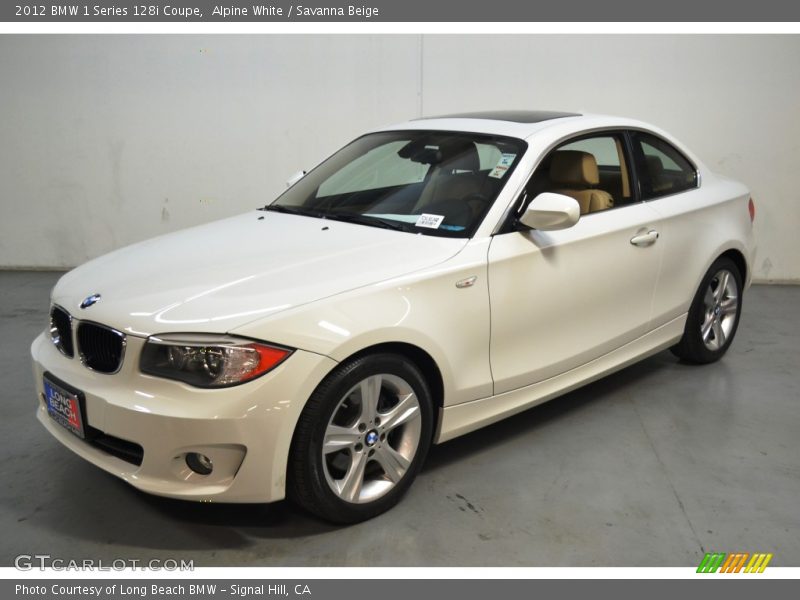 Alpine White / Savanna Beige 2012 BMW 1 Series 128i Coupe