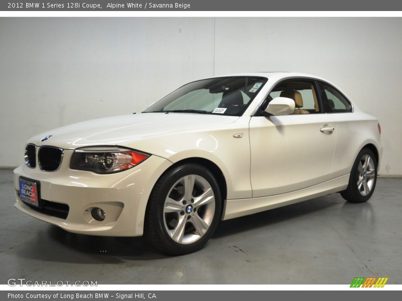 Alpine White / Savanna Beige 2012 BMW 1 Series 128i Coupe