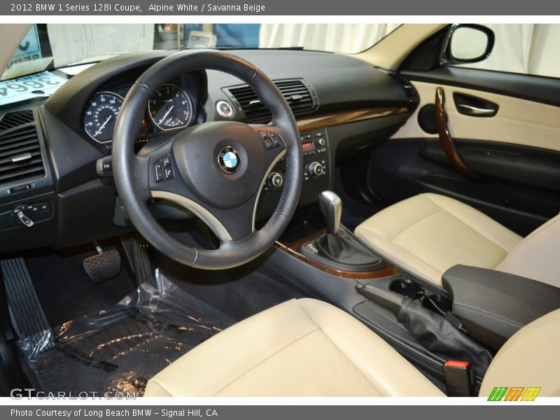 Alpine White / Savanna Beige 2012 BMW 1 Series 128i Coupe