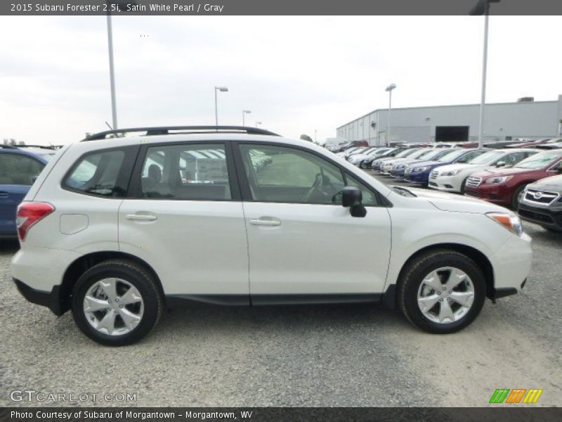 Satin White Pearl / Gray 2015 Subaru Forester 2.5i