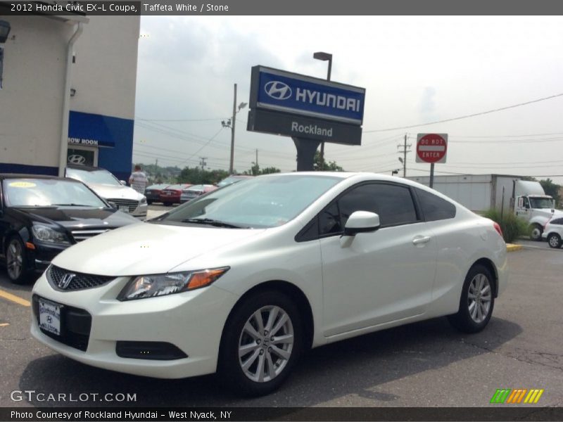 Taffeta White / Stone 2012 Honda Civic EX-L Coupe
