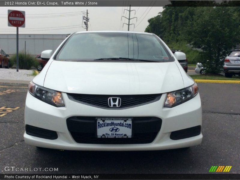 Taffeta White / Stone 2012 Honda Civic EX-L Coupe