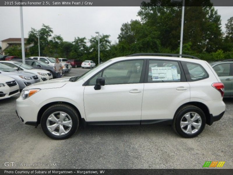Satin White Pearl / Gray 2015 Subaru Forester 2.5i