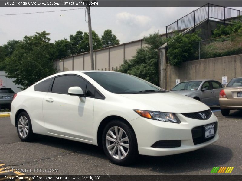 Taffeta White / Stone 2012 Honda Civic EX-L Coupe