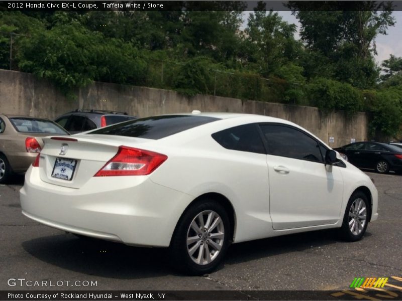 Taffeta White / Stone 2012 Honda Civic EX-L Coupe