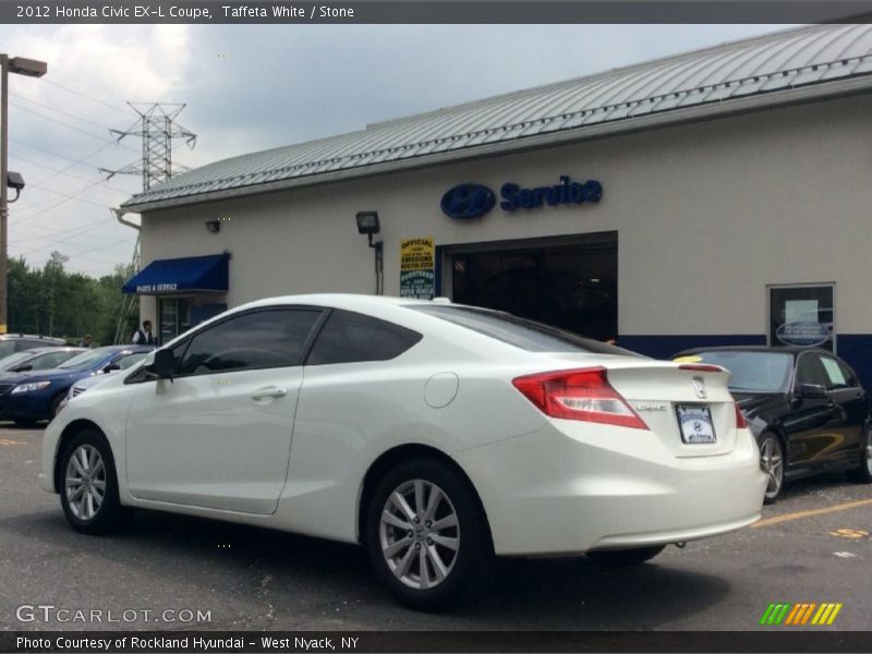 Taffeta White / Stone 2012 Honda Civic EX-L Coupe