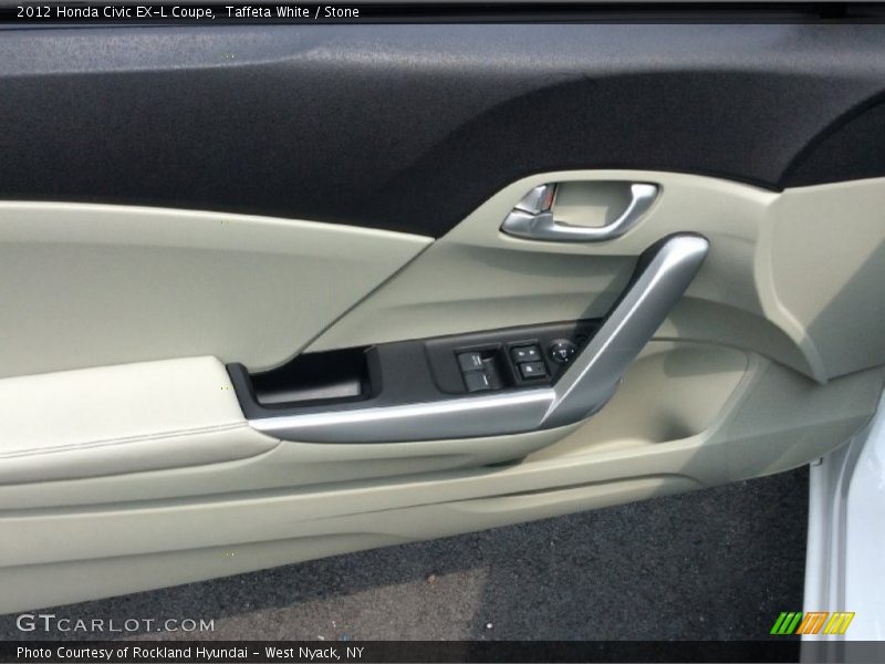 Taffeta White / Stone 2012 Honda Civic EX-L Coupe