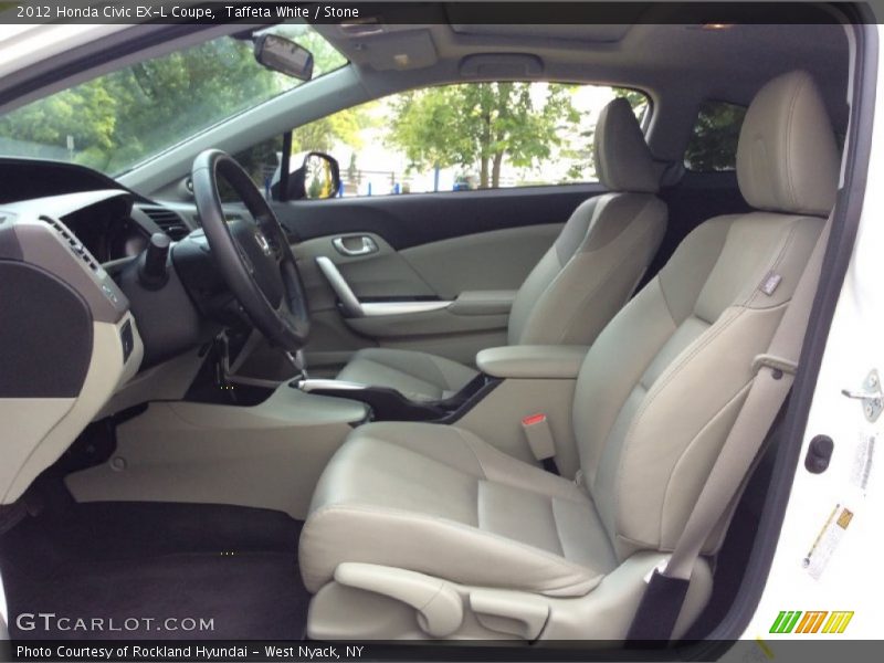 Taffeta White / Stone 2012 Honda Civic EX-L Coupe