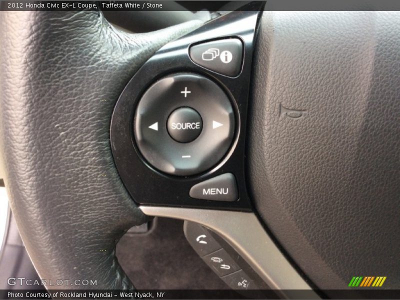 Taffeta White / Stone 2012 Honda Civic EX-L Coupe