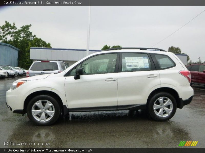 Satin White Pearl / Gray 2015 Subaru Forester 2.5i