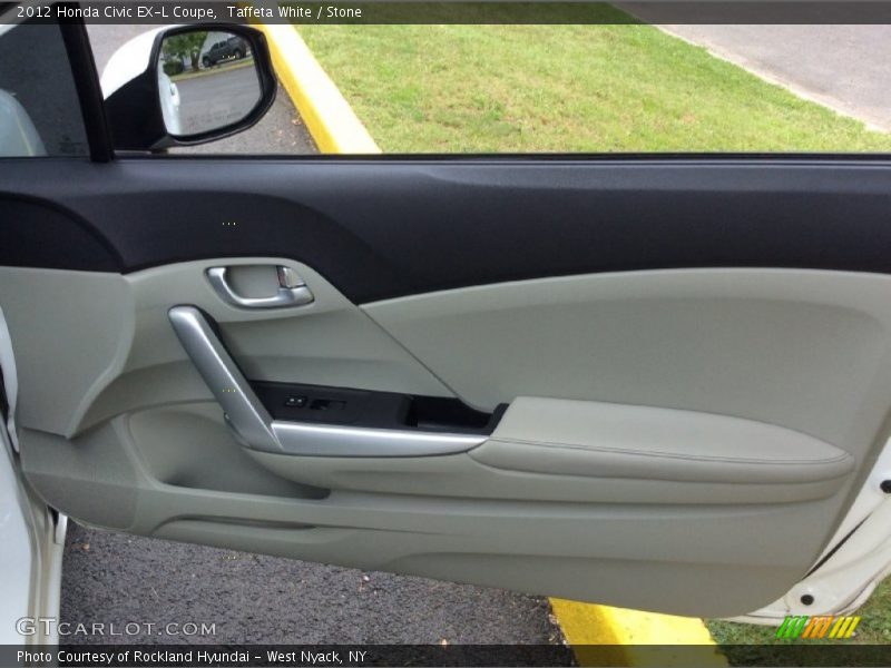 Taffeta White / Stone 2012 Honda Civic EX-L Coupe