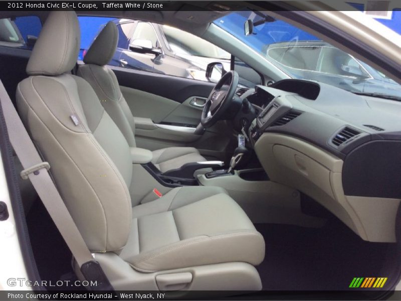 Taffeta White / Stone 2012 Honda Civic EX-L Coupe