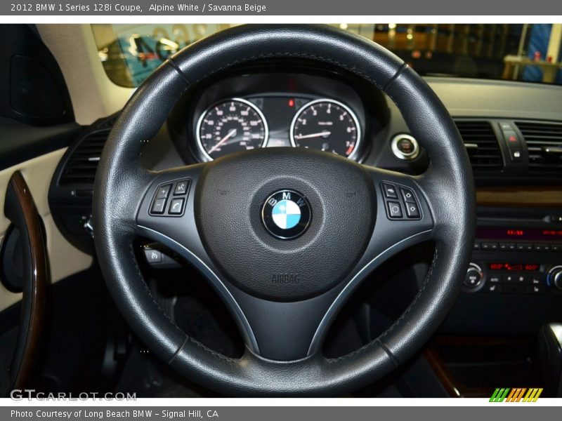 Alpine White / Savanna Beige 2012 BMW 1 Series 128i Coupe