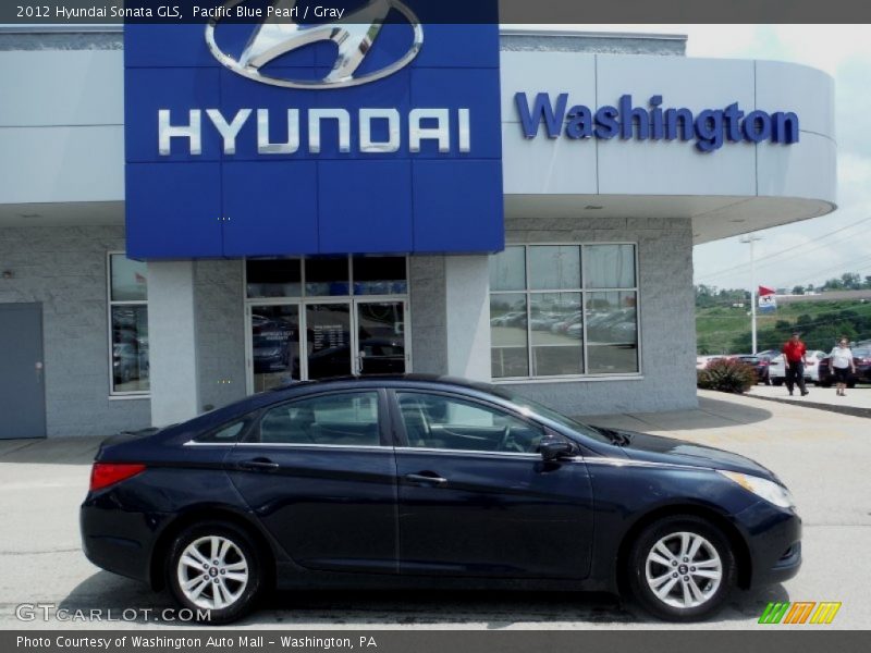 Pacific Blue Pearl / Gray 2012 Hyundai Sonata GLS