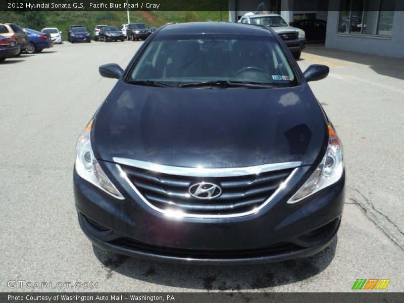 Pacific Blue Pearl / Gray 2012 Hyundai Sonata GLS